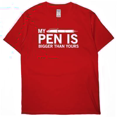 零碼出清 - MY PEN IS BIGGER(短T) 紅L1