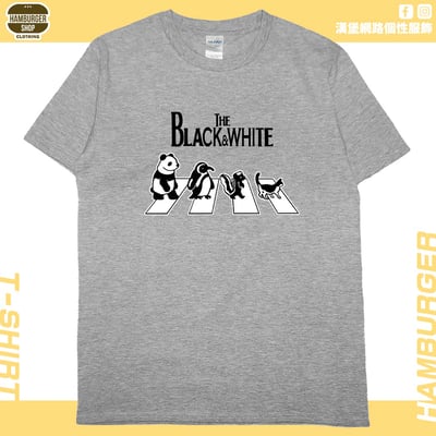 黑白動物(短T)Hamburger T-shirt shop3