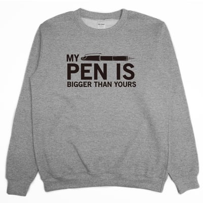 MY PEN IS BIGGER(大學T)Hamburger T-shirt shop3