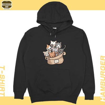 一堆貓一堆毛(帽T)Hamburger T-shirt shop3