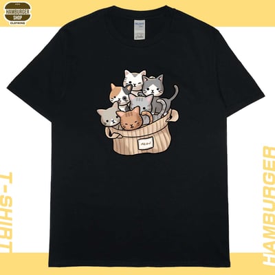 一堆貓一堆毛(短T)Hamburger T-shirt shop3