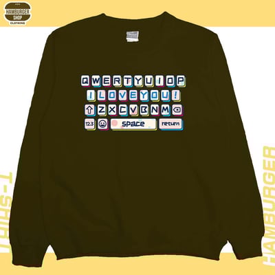 告白鍵盤(大學T)Hamburger T-shirt shop11
