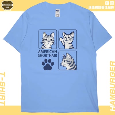 美國短毛貓(短T)Hamburger T-shirt shop8