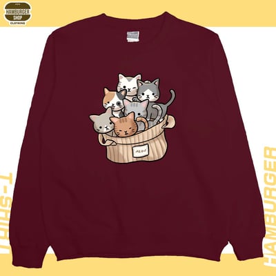 一堆貓一堆毛(大學T)Hamburger T-shirt shop10