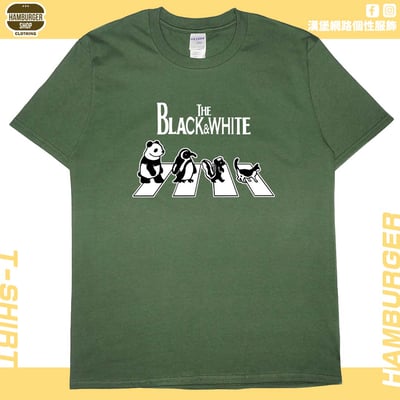 黑白動物(短T)Hamburger T-shirt shop9
