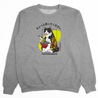 貓吃拉麵(大學T)Hamburger T-Shirt Shop3