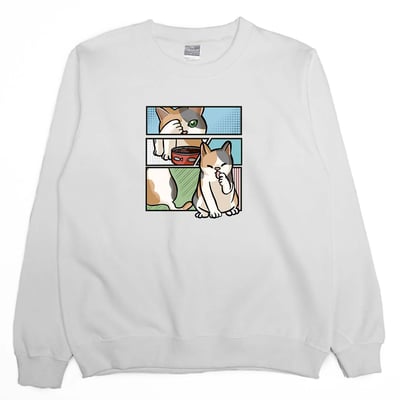 Comic Cat(大學T)Hamburger T-Shirt Shop2