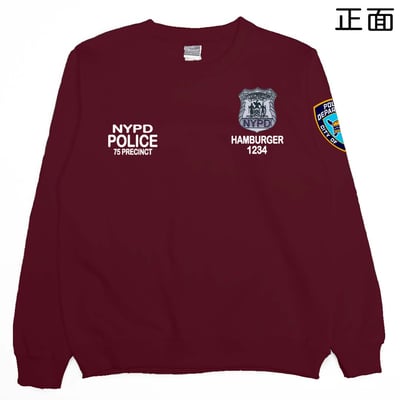 NYPD警察(大學T)Hamburger T-shirt shop10