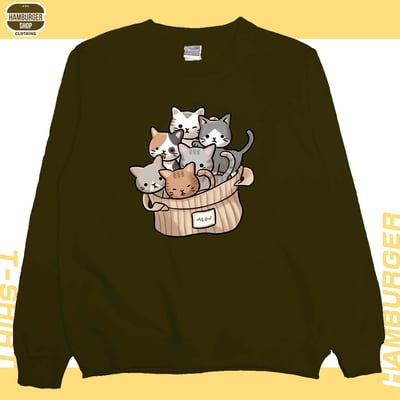 一堆貓一堆毛(大學T)Hamburger T-shirt shop11