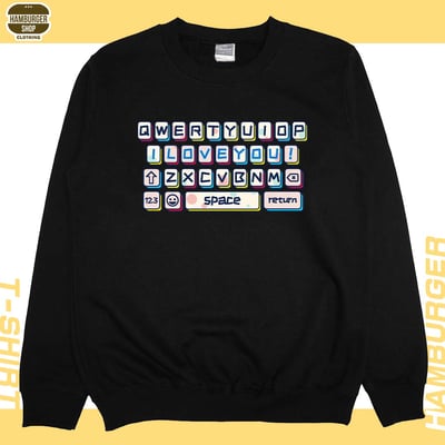 告白鍵盤(大學T)Hamburger T-shirt shop3