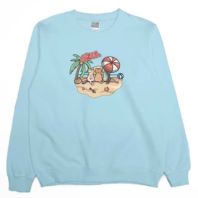 海邊放風(大學T)Hamburger T-Shirt Shop1