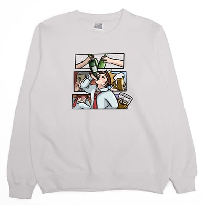 飲水日常(大學T)Hamburger T-Shirt Shop5