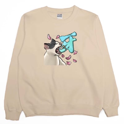 牙(貓)(大學T)Hamburger T-Shirt Shop4