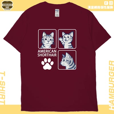 美國短毛貓(短T)Hamburger T-shirt shop13