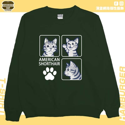 美國短毛貓(大學T)Hamburger T-shirt shop9