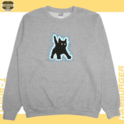 電到咪咪貓貓(大學T)Hamburger T-shirt shop4