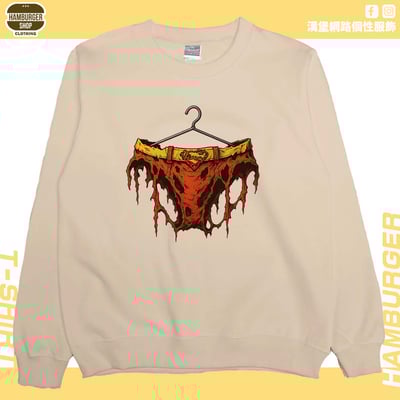 正義胖次(戰損版)(大學T)Hamburger T-shirt shop7