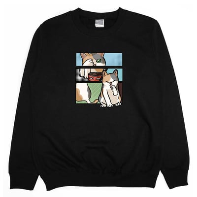 Comic Cat(大學T)Hamburger T-Shirt Shop3