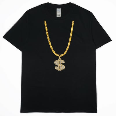 零碼出清 - 金項鍊(短T) 黑M1