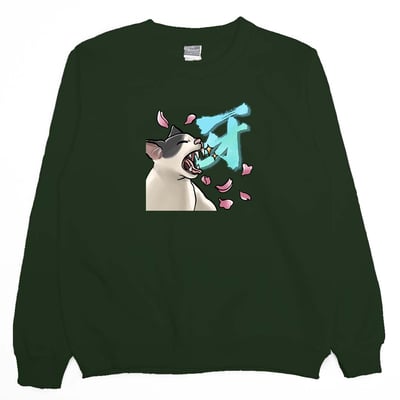 牙(貓)(大學T)Hamburger T-Shirt Shop7