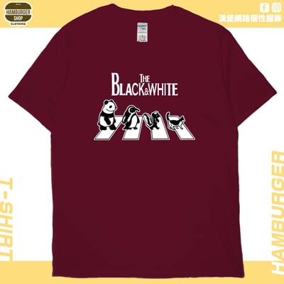 黑白動物(短T)Hamburger T-shirt shop12