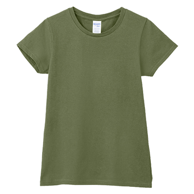 素面-女版棉T(有腰身) GILDAN 76000L12