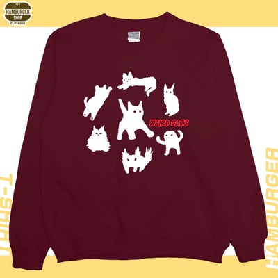 迷因貓(大學T)Hamburger T-shirt shop9