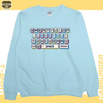告白鍵盤(大學T)Hamburger T-shirt shop4