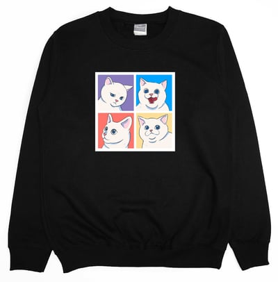 貓肖像(大學T)Hamburger T-Shirt Shop5