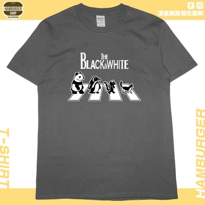 黑白動物(短T)Hamburger T-shirt shop4
