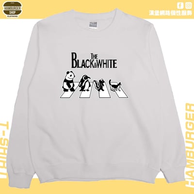 黑白動物(大學T)Hamburger T-shirt shop4