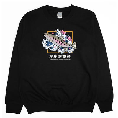 櫻花鉤吻鮭(大學T)Hamburger T-Shirt Shop1
