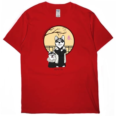 春天哈士奇(短T)Hamburger T-shirt shop4