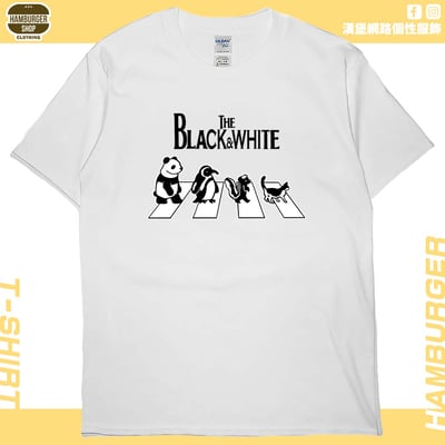 黑白動物(短T)Hamburger T-shirt shop5