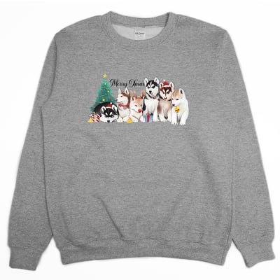 聖誕哈士奇(大學T)Hamburger T-Shirt Shop1