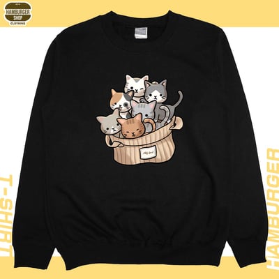 一堆貓一堆毛(大學T)Hamburger T-shirt shop3
