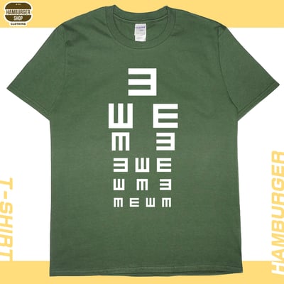 視力檢查(短T)Hamburger T-shirt shop4