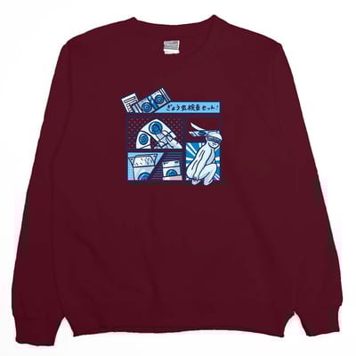 蟯蟲貼片(大學T)Hamburger T-Shirt Shop10