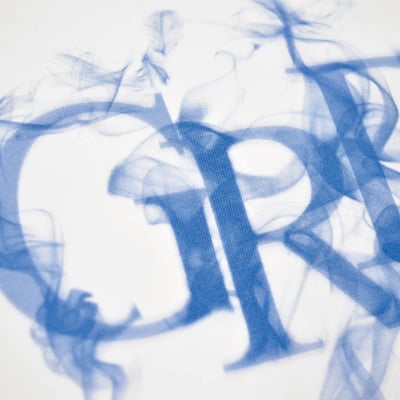 SMOKE LOGO T-Shirt(白藍)3