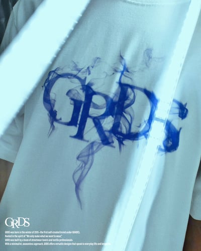 SMOKE LOGO T-Shirt(白藍)5