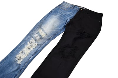 HIT JEANS (L/R)  陰陽破壞牛仔褲7