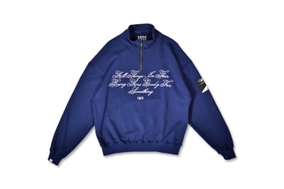 SELF-WORTH ZIPPER SWEATER(藏藍)1