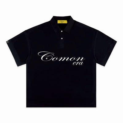 CURSIVE POLO TEE(黑)1