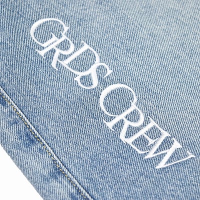 GRDSCREW STRAIGHT LOGO DENIM SHORTS(藍)3