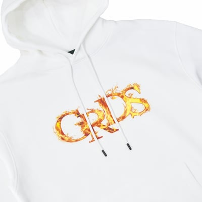 FIRE LOGO HOODIE(白)2
