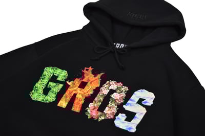 Overdose Logo Hoodie 經典四元素連帽衫(黑)2