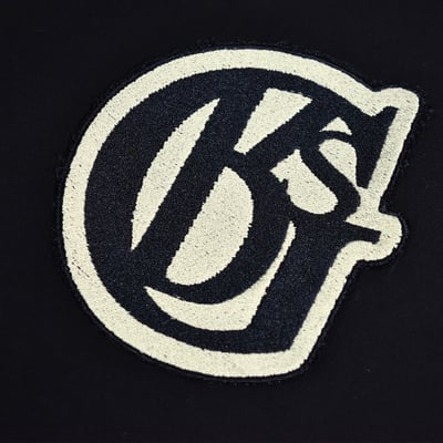 THE SIGN BADGE ZIPPER HOODIE(太空棉/黑)3