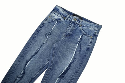 STRAIGHT CUT 13oz  直裁不修邊牛仔褲(藍)2