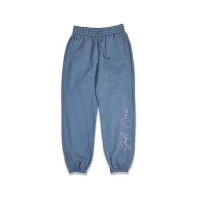 HANDWRITING LOGO SUIT - COTTON PANTS(霧霾藍)1