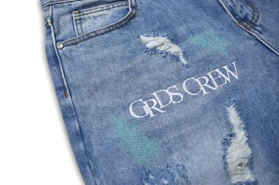 DAMAGE PATCH 錯位電繡補丁牛王(藍牛)6